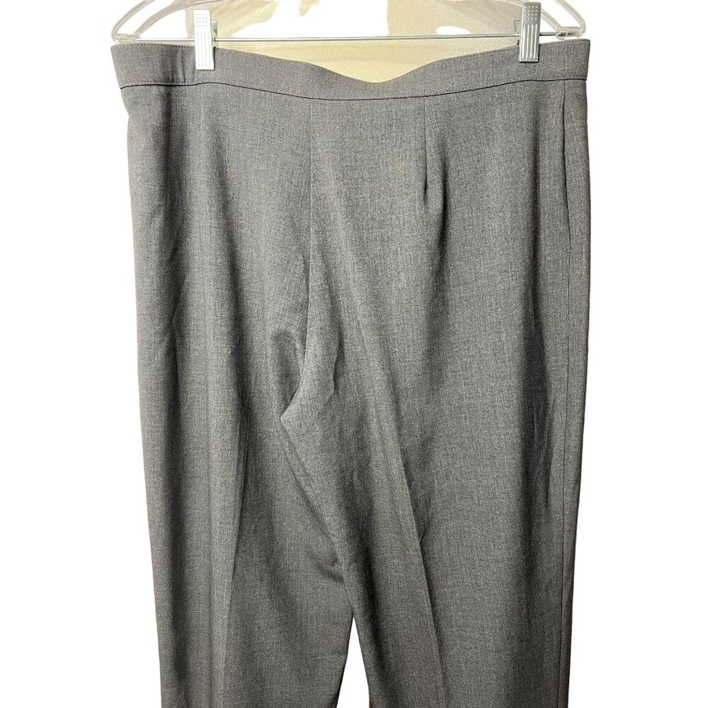 Counterparts Women's Dress Pants Size 14P Dark Grey Tummy Control Wide Leg Zip - Picture 5 of 11